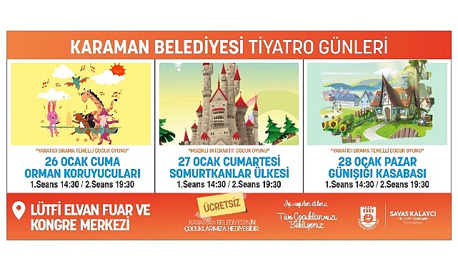 Karaman Belediyesi'nden çocuklara yarıyıl tatili hediyesi