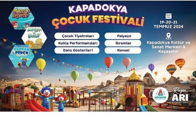 Nevşehir Belediyesi tarafından bu yıl ilk kez düzenlenecek olan Kapadokya Çocuk Festivali, 19-21 Temmuz 2024 tarihleri arasında Kapadokya Kültür ve Sanat Merkezi ve Kayaşehir'de gerçekleştirilecek